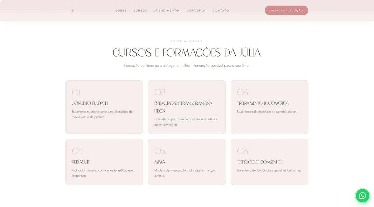 Seção de cursos